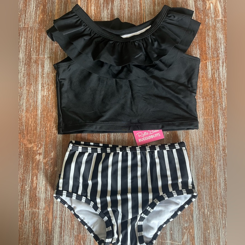 NWT Ruffle Butts 2 piece swimsuit suit size 2T